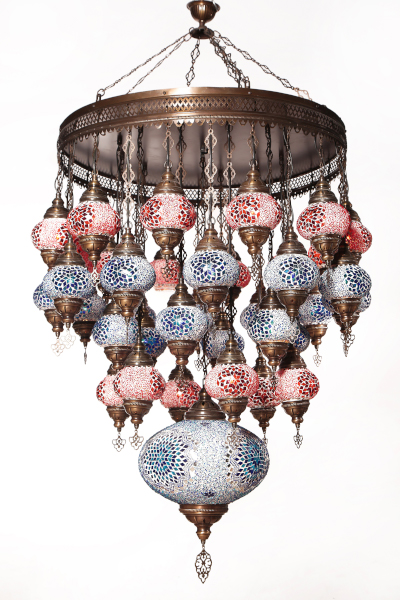 37in1 No2 Size  Antique Mosaic Chandelier